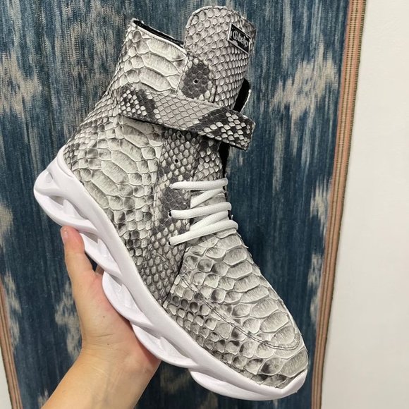 Python Snakeskin High Top Sneakers - Picture 10 of 17